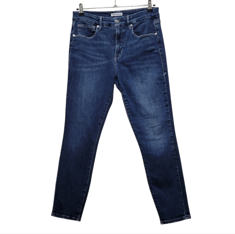 GOOD AMERICAN Blue 280 Stretch Straight Leg Jeans Women’s Medium Wash Denim